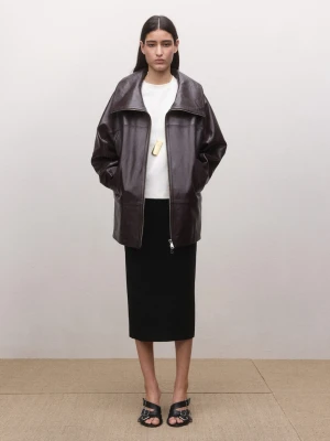 Spódnica midi z mieszanki wełny czarny - Kobieta - - MANGO