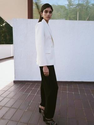 Spodnie haremki z dzianiny czarny - Kobieta - - MANGO