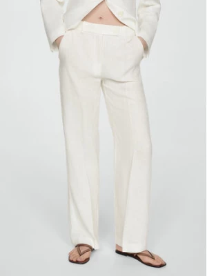 Mango Spodnie materiałowe Niza 77070369 Biały Regular Fit