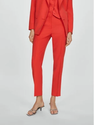 Mango Spodnie materiałowe Tempo 67055728 Czerwony Slim Fit