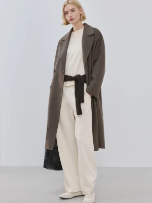 Spodnie o prostym kroju z bawełny kremowy / écru - Kobieta - - MANGO