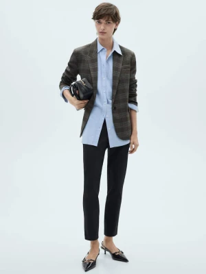 MANGO - Spodnie skinny crop czarny - - Kobieta