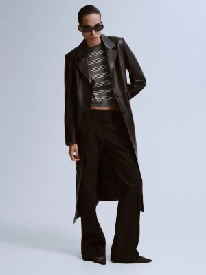 Sweter dzianinowy w paski średni szary - Kobieta - - MANGO