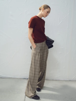 MANGO - Sweter z dzianiny z krótkim rękawem intensywny pomarańczowy - - Kobieta