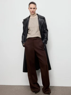 MANGO - Sweter z dzianiny z krótkim rękawem jasny / pastelowy szary - - Kobieta