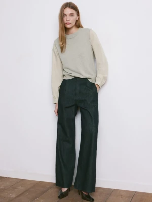 MANGO - Sweter z różnymi teksturami bladozielony - - Kobieta