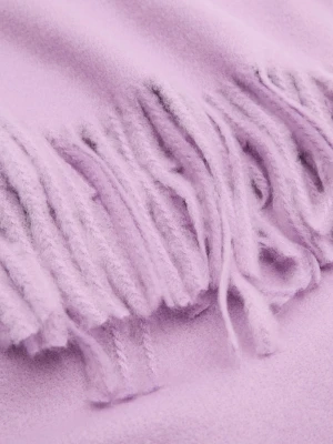 MANGO - Szalik z frędzlami jasny/pastelowa purpura - Rozmiar uniwersalny - Kobieta