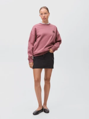 MANGO TEEN - Bawełniana bluza ze wzorem pastelowy róż - - Dziewczyna