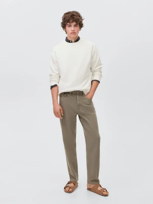 MANGO TEEN - Bluza bawełniana złamana biel - - Chłopak
