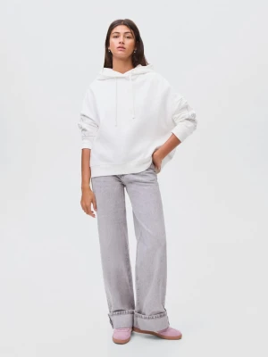 MANGO TEEN - Bluza z haftowaną gwiazdą złamana biel - - Dziewczyna