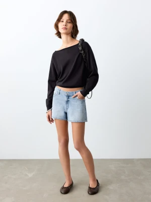 Błyszczące szorty średni niebieski - Dziewczyna - - MANGO TEEN