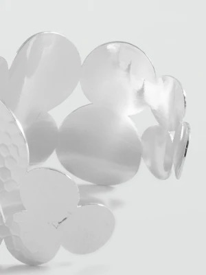 Bransoletka z łączonych materiałów srebrny - Dziewczyna - Rozmiar uniwersalny - MANGO TEEN