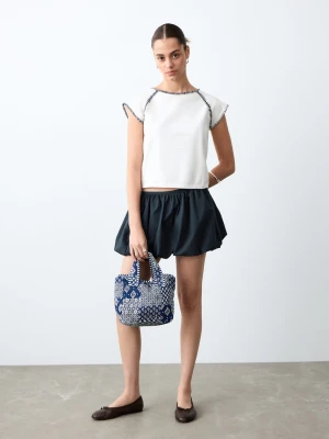 Bufiaste spódnicospodenki ciemnogranatowy - Dziewczyna - - MANGO TEEN