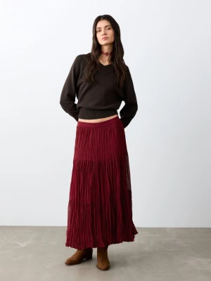 Długa lejąca spódnica czerwony - Dziewczyna - - MANGO TEEN