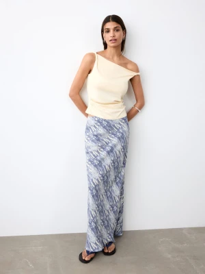 Długa wzorzysta spódnica niebieski - Dziewczyna - - MANGO TEEN