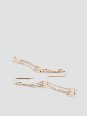 MANGO TEEN - Długie kolczyki złoty - Rozmiar uniwersalny - Dziewczyna