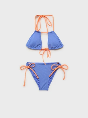 MANGO TEEN - Dwukolorowe bikini błękitny - - Dziewczyna