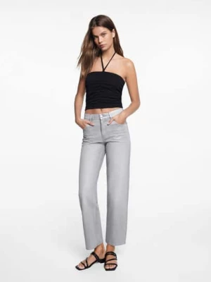 MANGO TEEN - Dżinsy regular fit metaliczne szary denim - - Dziewczyna