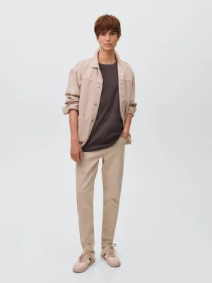 MANGO TEEN - Dżinsy skinny fit beżowy - - Chłopak