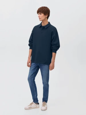 MANGO TEEN - Dżinsy skinny fit średni niebieski - - Chłopak
