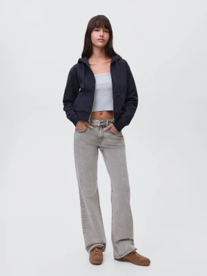 MANGO TEEN - Jeansy straight z haftowanymi motylami szary denim - - Dziewczyna