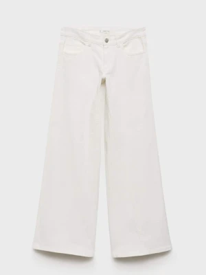 MANGO TEEN - Dżinsy wide leg złamana biel - - Dziewczyna