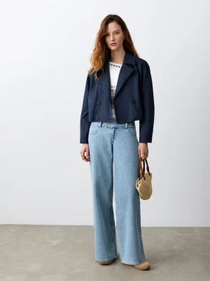 Dżinsy z niskim stanem średni niebieski - Dziewczyna - - MANGO TEEN