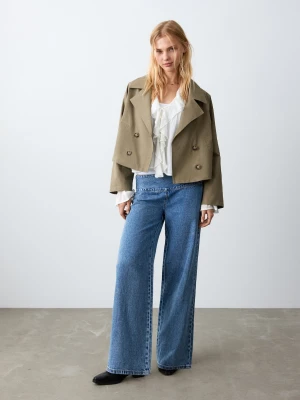 Dżinsy z niskim stanem wideleg średni niebieski - Dziewczyna - - MANGO TEEN