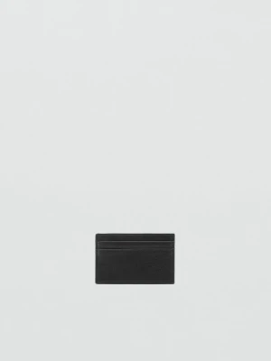 MANGO TEEN - Etui na karty z teksturą czarny - Rozmiar uniwersalny - Chłopak