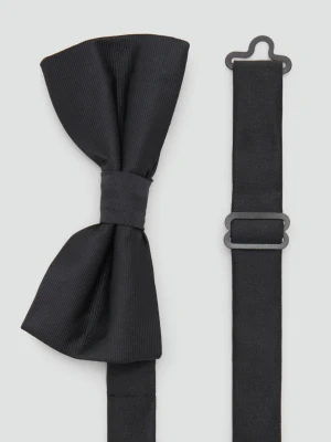 MANGO TEEN - Gładka muszka czarny - Rozmiar uniwersalny - Chłopak