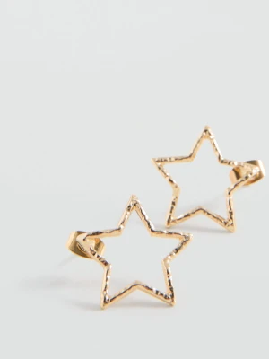MANGO TEEN - Kolczyki gwiazdki złoty - Rozmiar uniwersalny - Dziewczyna
