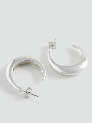 MANGO TEEN - Kolczyki koła srebrny - Rozmiar uniwersalny - Dziewczyna