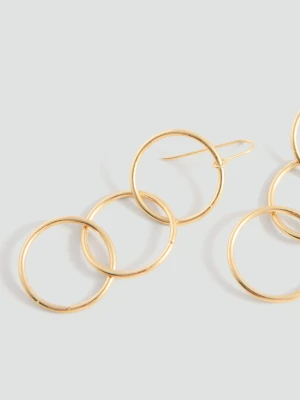 MANGO TEEN - Kolczyki splecione koła złoty - Rozmiar uniwersalny - Dziewczyna