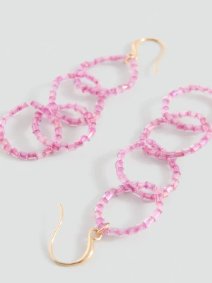 MANGO TEEN - Kolczyki wiszące koła złoty - Rozmiar uniwersalny - Dziewczyna