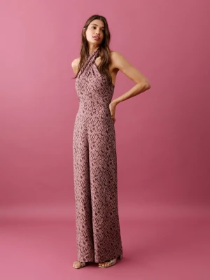 MANGO TEEN - Kombinezon wzór w kwiaty czerwony - - Dziewczyna