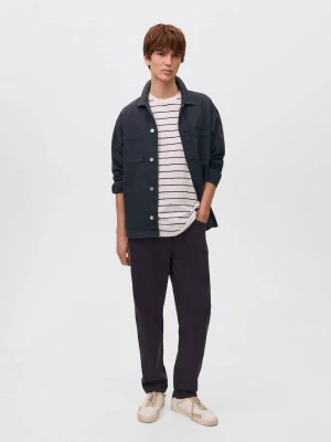 MANGO TEEN - Koszula wierzchnia z denimu granatowy - - Chłopak