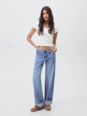 MANGO TEEN - Koszulka z kokardą złamana biel - - Dziewczyna