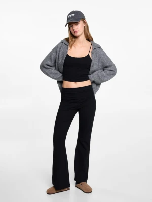 MANGO TEEN - Krótki top sportowy czarny - - Dziewczyna