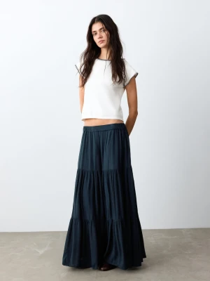 Luźna spódnica z paneli granatowy - Dziewczyna - - MANGO TEEN