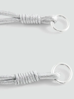 MANGO TEEN - Metalizowany breloczek srebrny - Rozmiar uniwersalny - Dziewczyna