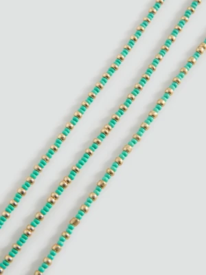 MANGO TEEN - Naszyjnik multi z przywieszką niebieski - Rozmiar uniwersalny - Dziewczyna