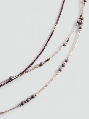 Naszyjnik typu multi-chain purpurowy - Dziewczyna - Rozmiar uniwersalny - MANGO TEEN