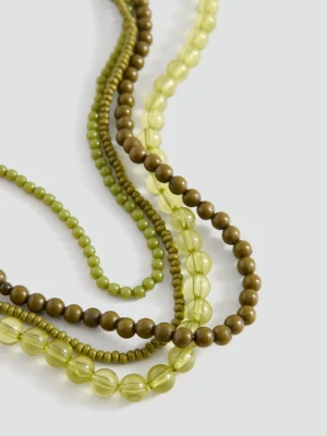 MANGO TEEN - Naszyjnik typu multi-chain zielony - Rozmiar uniwersalny - Dziewczyna