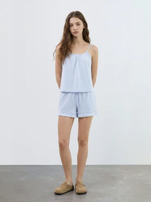 MANGO TEEN - Piżama 100% bawełna błękitny - - Dziewczyna