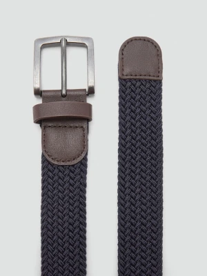 MANGO TEEN - Pleciony pasek niebieski - - Chłopak