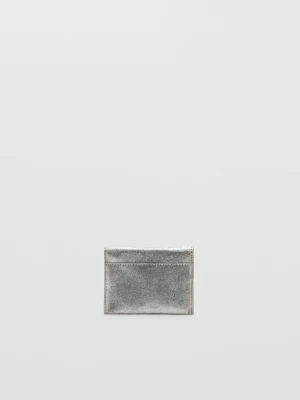 MANGO TEEN - Portmonetka skórzana z dżetami srebrny - Rozmiar uniwersalny - Dziewczyna