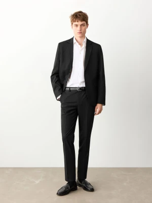 Proste, garniturowe spodnie czarny - Chłopak - - MANGO TEEN