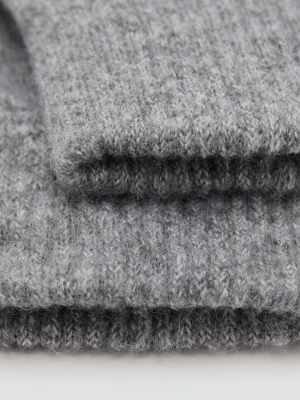 MANGO TEEN - Rękawiczki z dzianiny szary - Rozmiar uniwersalny - Dziewczyna