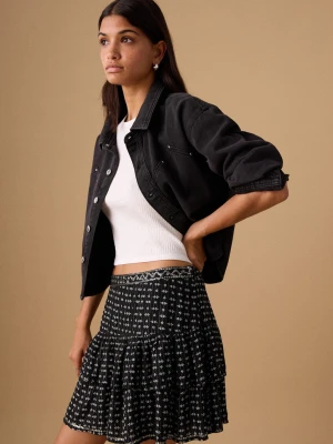 Spódnica z nadrukiem i cekinami czarny - Dziewczyna - - MANGO TEEN
