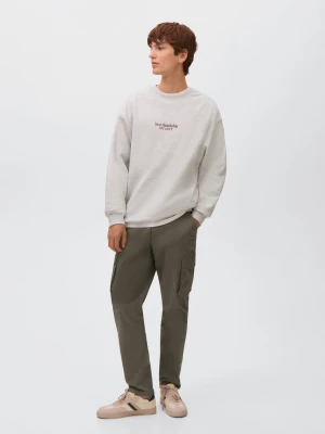 MANGO TEEN - Spodnie cargo khaki - - Chłopak